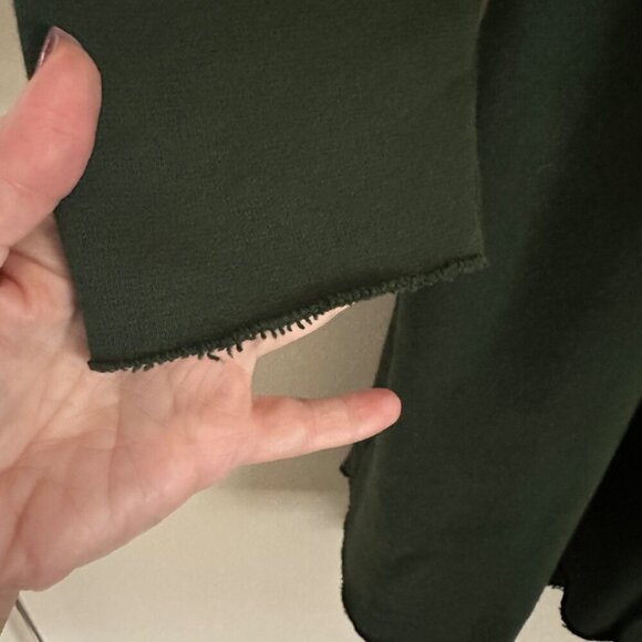 NWOT Frank & Eileen Womens Willa Wrap Dress Sz L Green Long Sleeve Triple Fleece - Picture 4 of 8